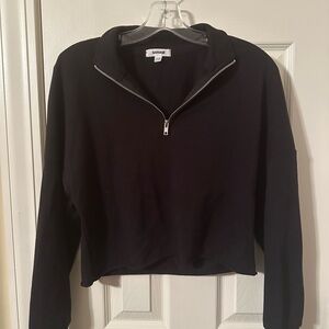 Garage Black Cropped Sweatshirt